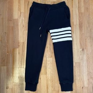 Thom Browne waffle knit joggers, navy blue, size 1